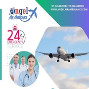 Hire Angel Air Ambulance Service in Guwahati with Ventilator Support